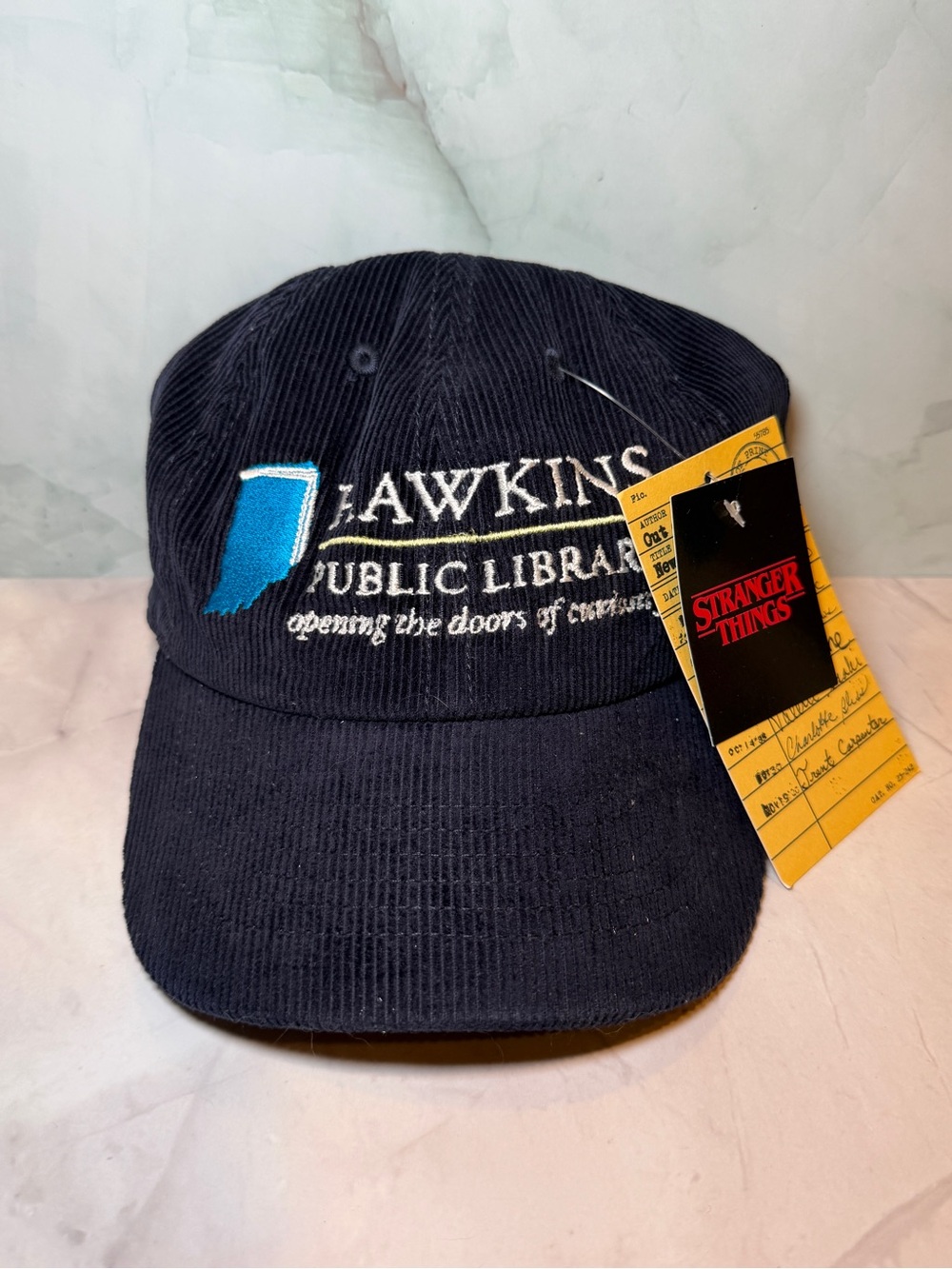 Stranger Things Hawkins Public Library Corduroy Hat NWT